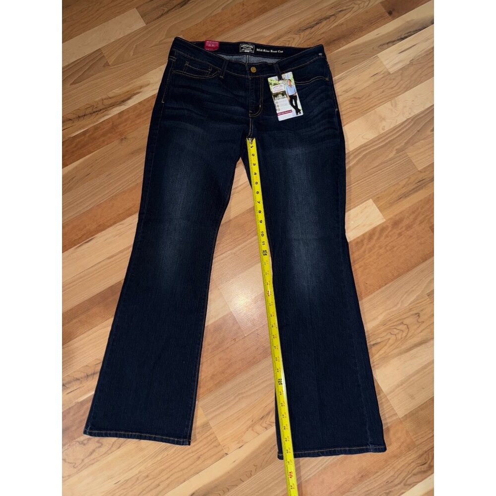 Signature By Levi Strauss Womens Mid-Rise Boot Cut Jeans Size 14 Simply Stretch - Picture 4 of 7